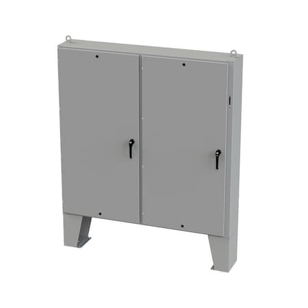 Saginaw Control & Engineering 3 Point Latch with Coinproof/Padlock Handle Electrical Enclosures, 72 in H, 12 in D, 73 in W SCE-72XEL7312LP